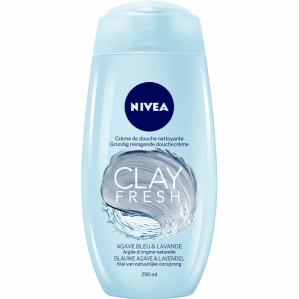 Nivea Clay Fresh Douchegel Blue Agave en Lavender 250 ml