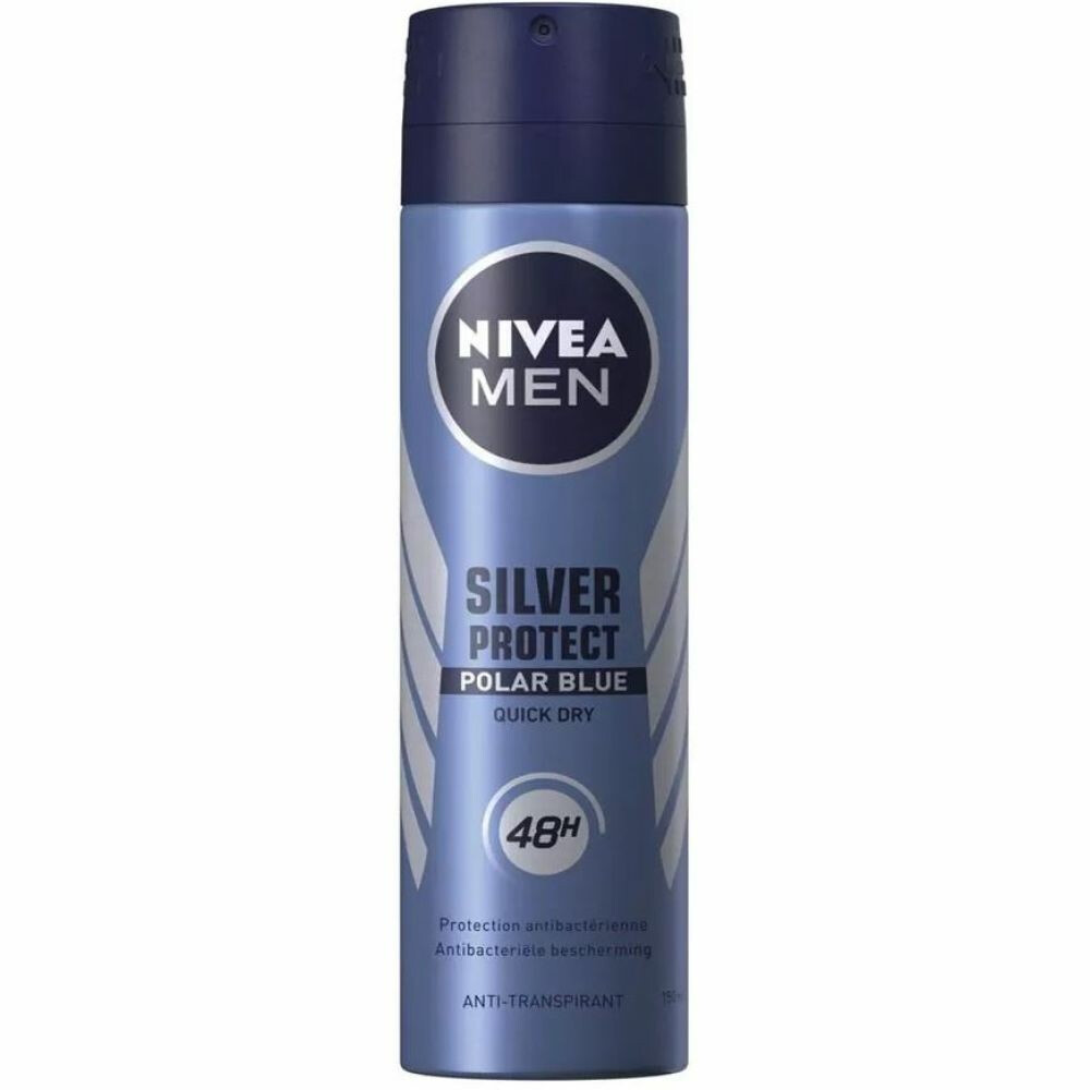 Nivea Men Deodorant Spray Silver Protect Polar Blue 150 ml