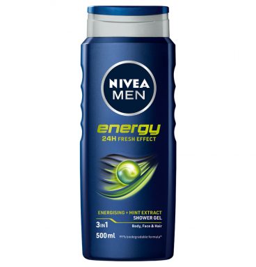 12x Nivea Men Douchegel Energy 500 ml