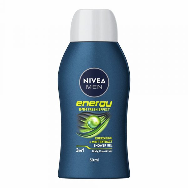 4x Nivea Men Douchegel Energy Mini Reisformaat 50 ml