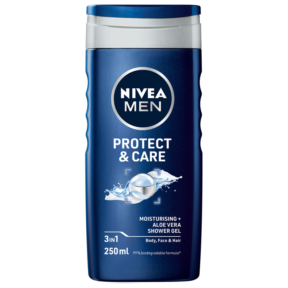 24x Nivea Men Douchegel Protect&Care 250 ml