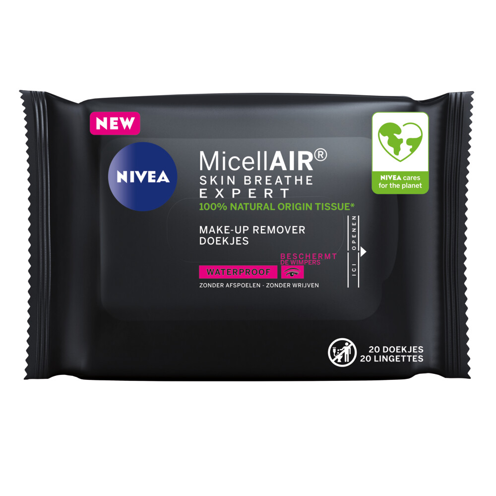 Nivea MicellAIR Skin Breathe Professional Reinigingsdoekjes 20 stuks