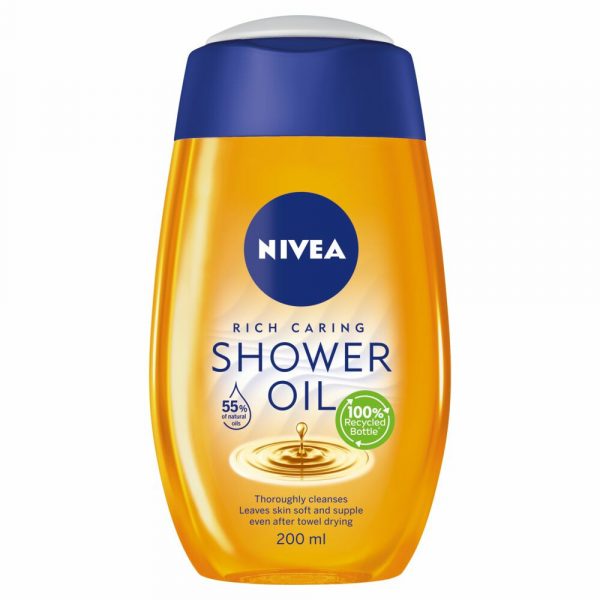 6x Nivea Natural Shower Oil Doucheolie 200 ml