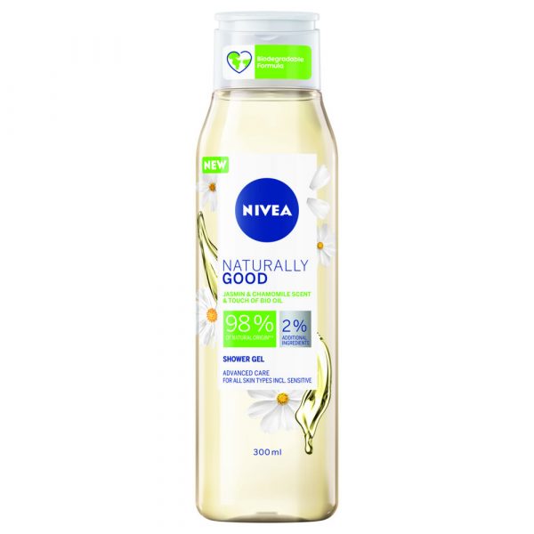 3x Nivea Shower Naturally Good Honeysuckle 300 ml