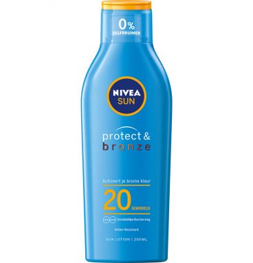 2x Nivea Sun Protect&Bronze Zonnebrand Melk SPF 20 200 ml