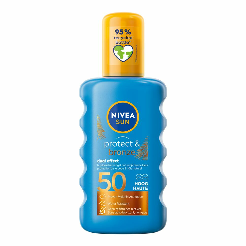 2x Nivea Sun Protect&Bronze Zonnespray SPF 50 200 ml