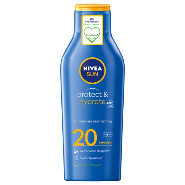 2x Nivea Sun Protect&Hydrate Zonnemelk SPF 20 400 ml