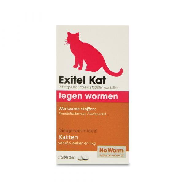 No Worm Exitel Ontworming Tabletten Kat vanaf 1 kg 2 tabletten