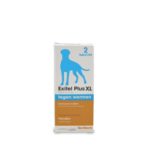 No Worm Exitel Plus Ontworming Tabletten Hond 35 - 50 kg 2 tabletten