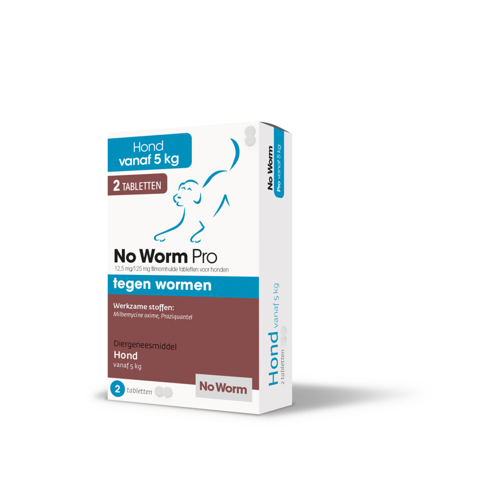 No Worm Pro Ontworming Tabletten Hond vanaf 5 kg 2 tabletten