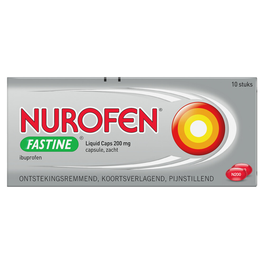 3x Nurofen Fastine Liquid Caps 200 mg 10 capsules