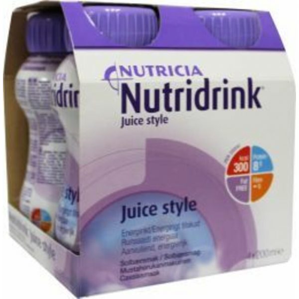 3x Nutricia Nutridrink Juicestyle Classic Zwarte Bessen 800 ml