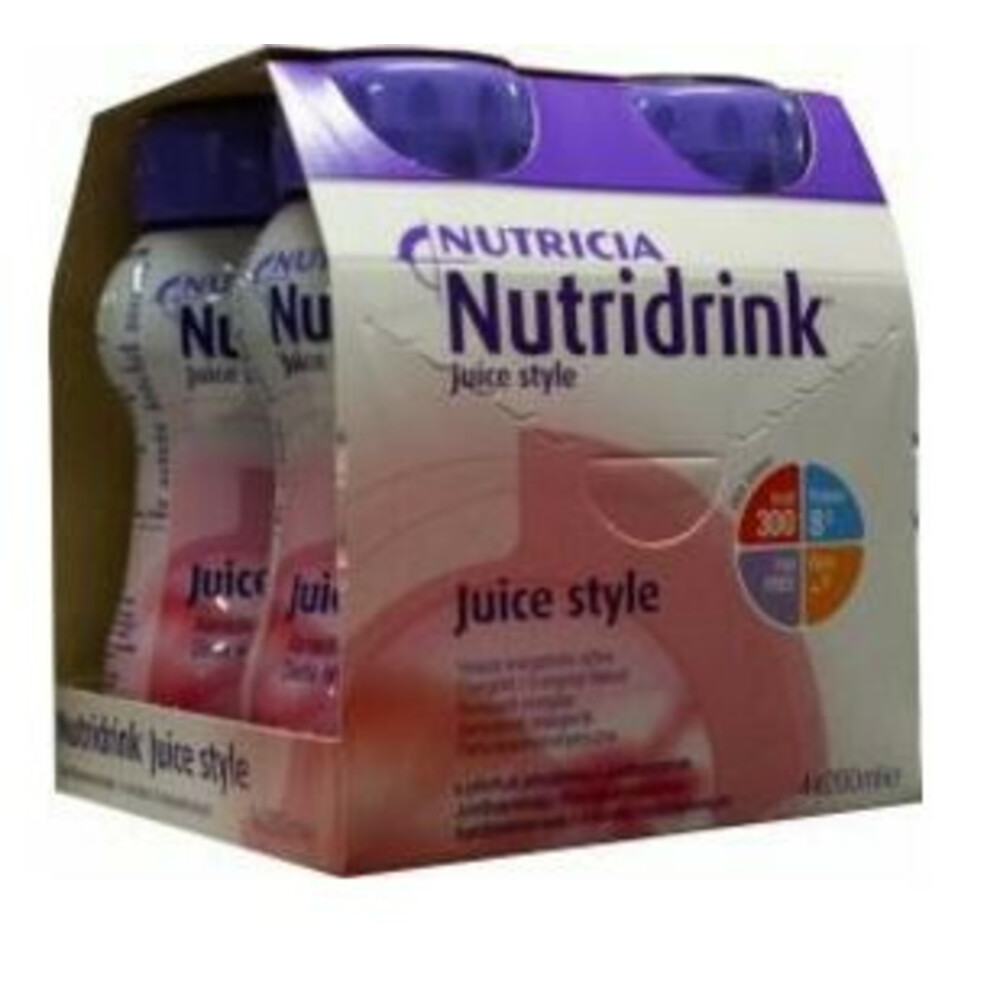 3x Nutridrink Juice Style Aardbei 800 ml