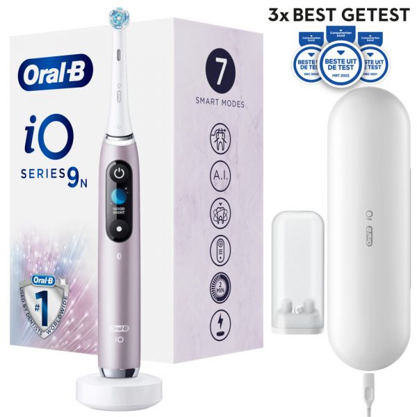 3x Oral-B Elektrische Tandenborstel iO Series 9 Rose Quartz