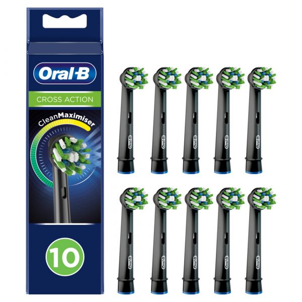 17x Oral-B Opzetborstels CrossAction Black 10 stuks