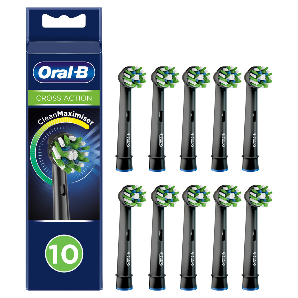 17x Oral-B Opzetborstels CrossAction Black 10 stuks