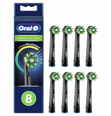 6x Oral-B Opzetborstels CrossAction Black 8 stuks