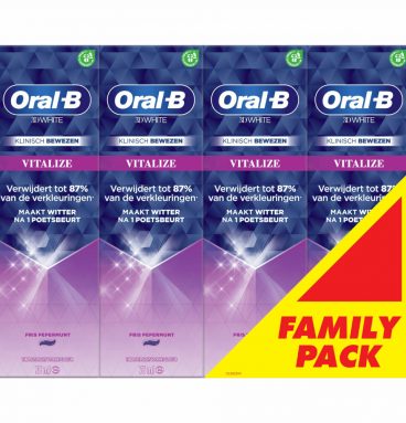 6x Oral-B Tandpasta 3D White Vitalizing Fresh 4 x 75 ml