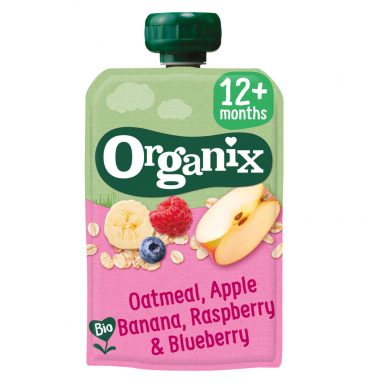 Organix Knijpfruit 12+m Haver Appel&Banaan 100 gr