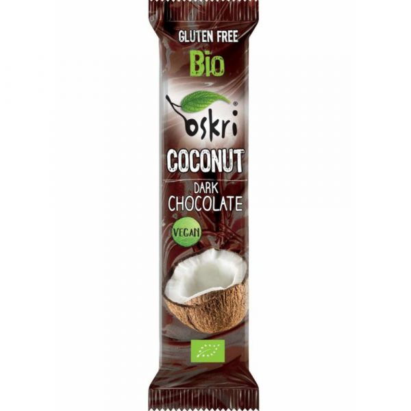 6x Oskri Reep Kokosnoot Choco Bio 53 gr