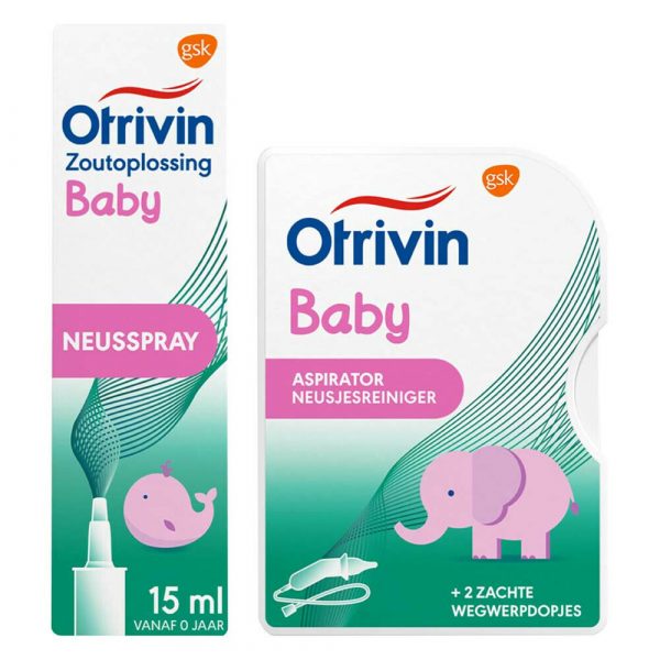 Otrivin Neusjesreiniger en Neusspray Baby Pakket