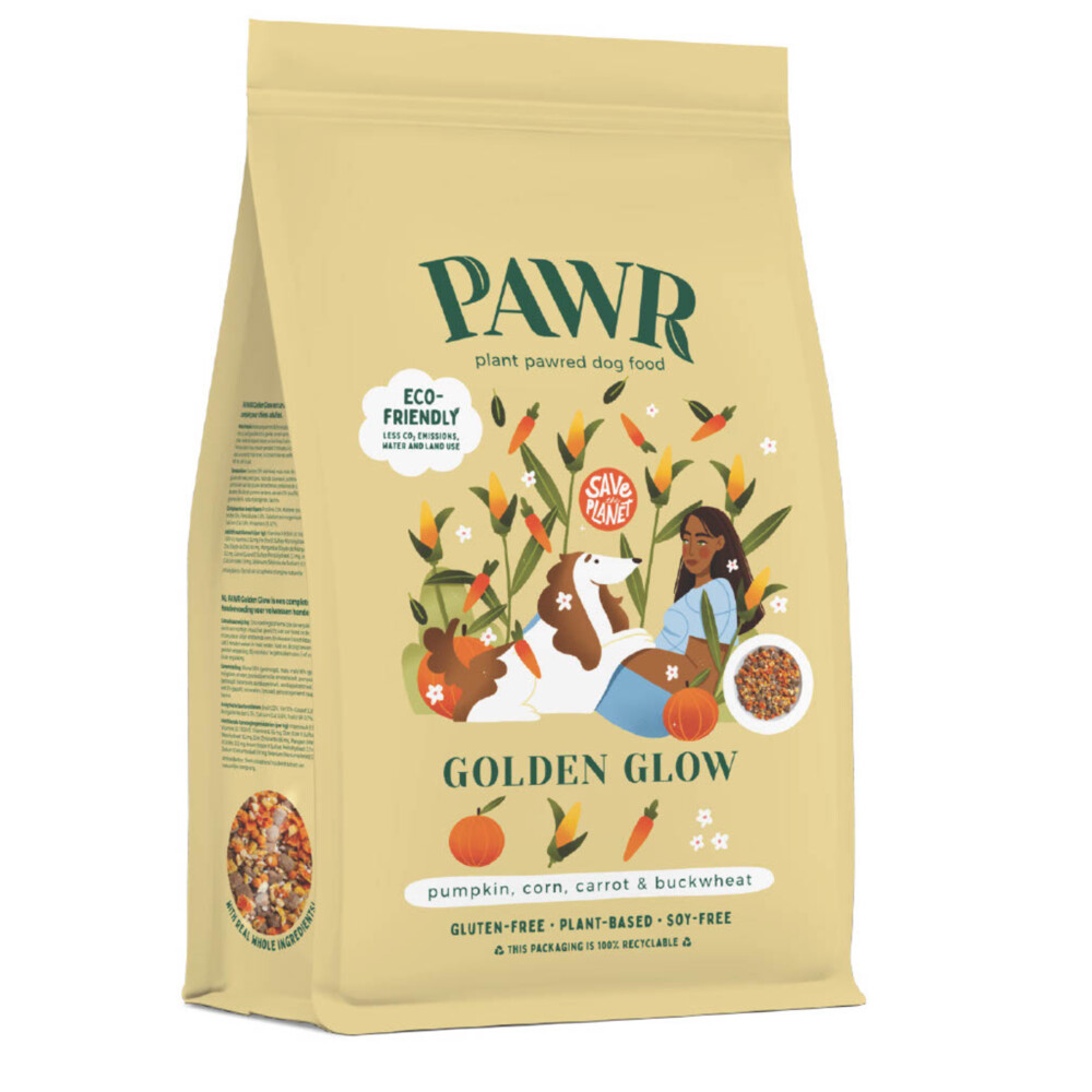 9x PAWR Plantaardig Hondenvoer Golden Glow 750 gr