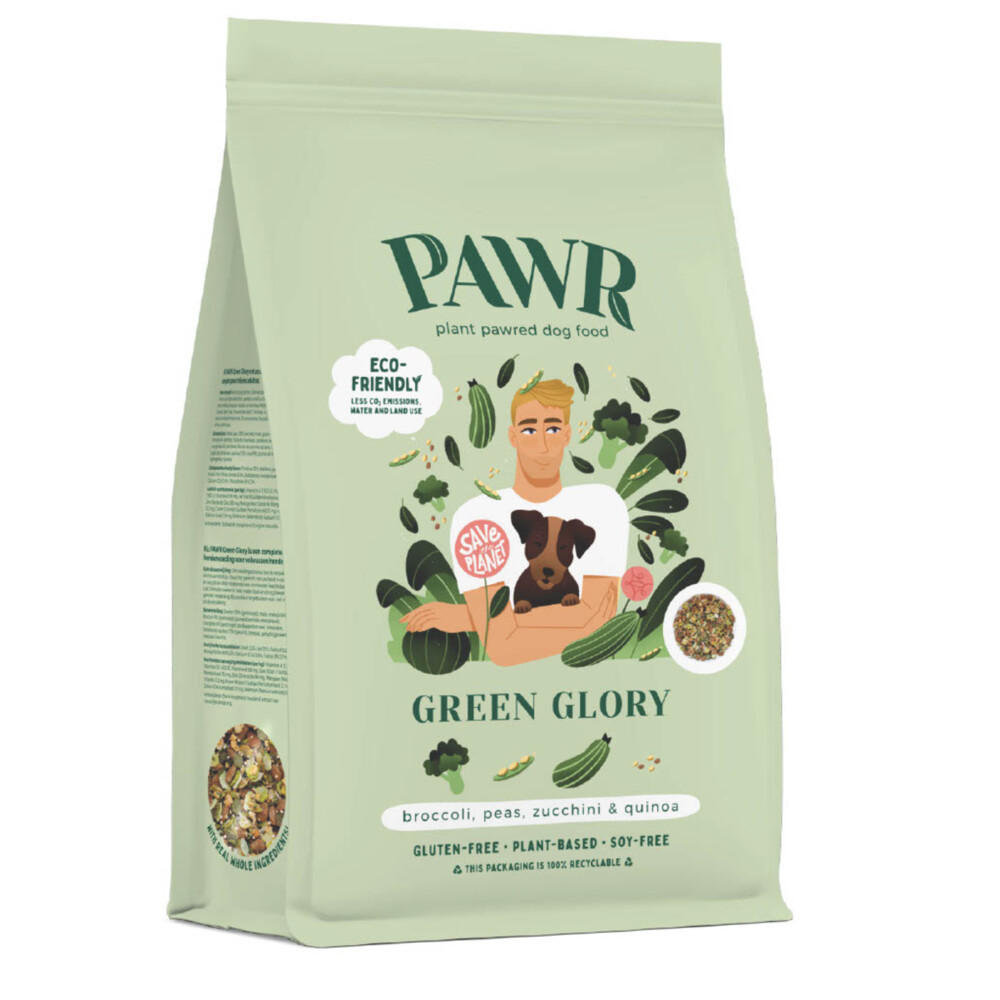 9x PAWR Plantaardig Hondenvoer Green Glory 750 gr