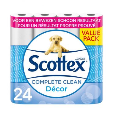 3x Page Scottex Toiletpapier Complete Clean 2-laags 24 stuks