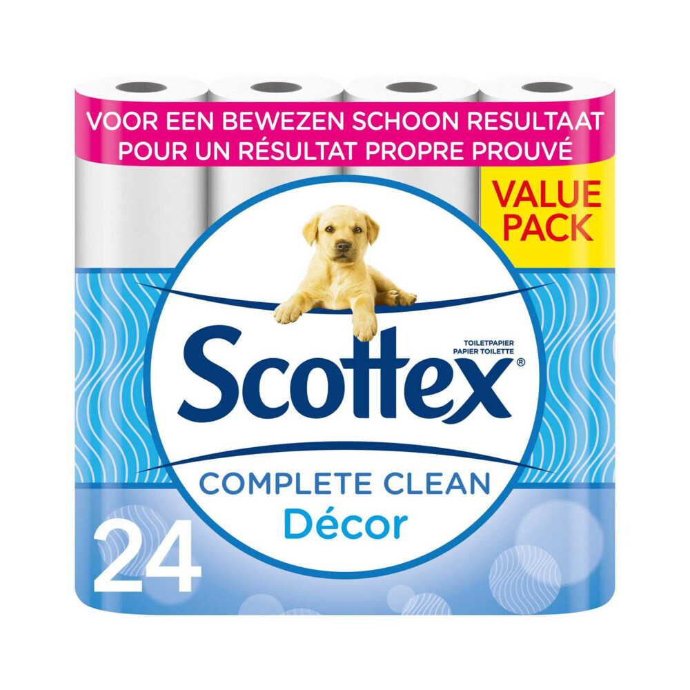 3x Page Scottex Toiletpapier Complete Clean 2-laags 24 stuks