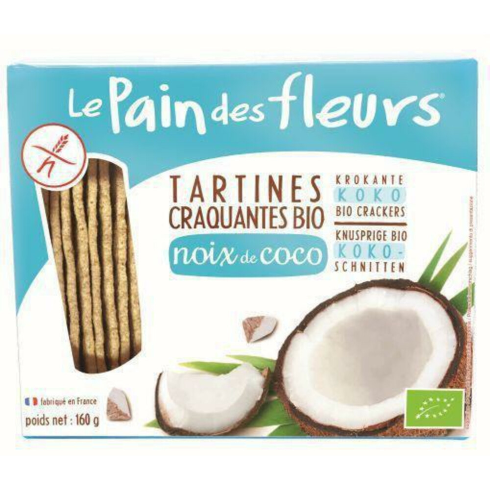 3x Pain fleur Kokos Cracker Bio 150 gr