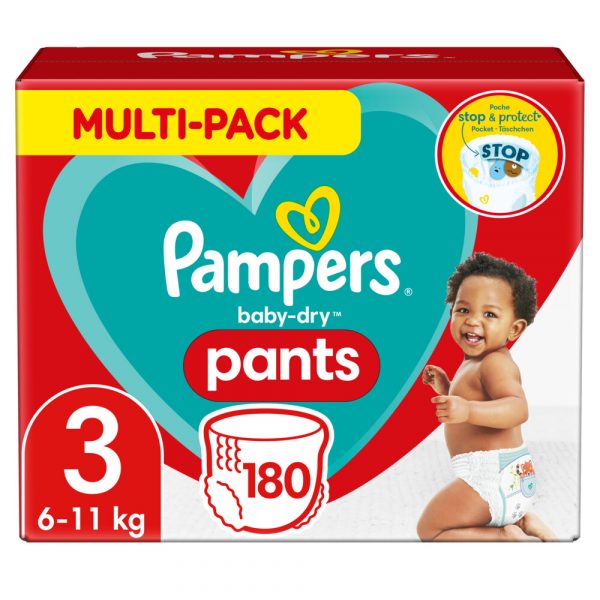 Pampers Baby Dry Luierbroekjes Maat 3 (6-11 kg) 180 stuks