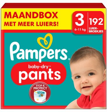 Pampers Baby Dry Luierbroekjes Maat 3 (6-11 kg) 192 stuks