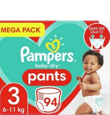 Pampers Baby Dry Luierbroekjes Maat 3 (6-11 kg) 94 stuks