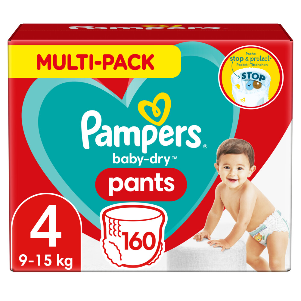 Pampers Baby Dry Luierbroekjes Maat 4 (9-15 kg) 160 stuks