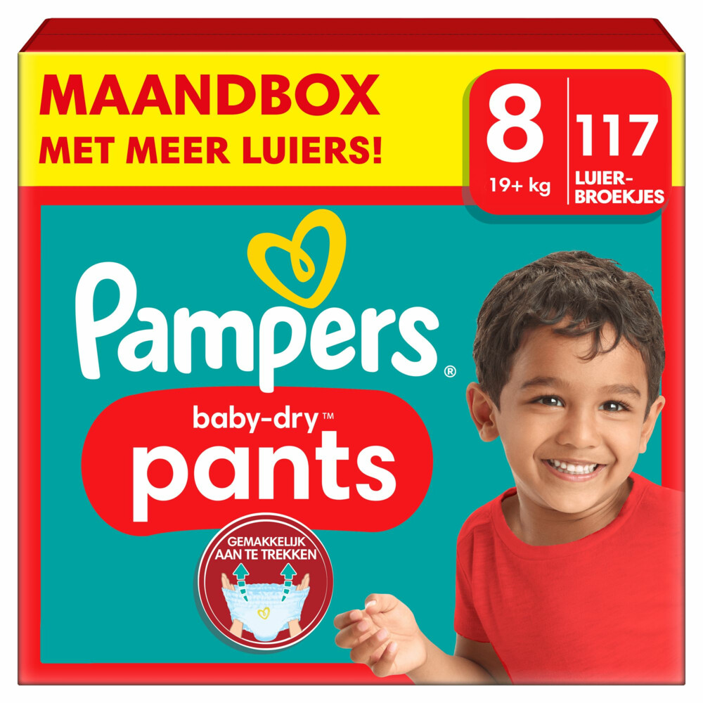 Pampers Baby Dry Luierbroekjes Maat 8 (19 kg+) 117 stuks