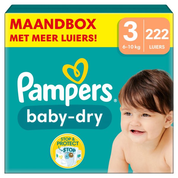 Pampers Baby Dry Luiers Maat 3 (6-10 kg) 222 stuks