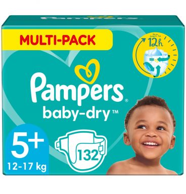 Pampers Baby Dry Luiers Maat 5+ (12-17 kg) 132 stuks