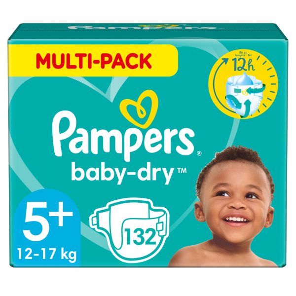 Pampers Baby Dry Luiers Maat 5+ (12-17 kg) 132 stuks