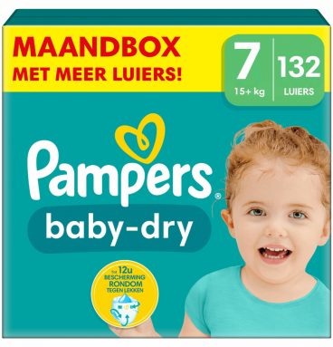 Pampers Baby Dry Luiers Maat 7 (15 kg+) 132 stuks