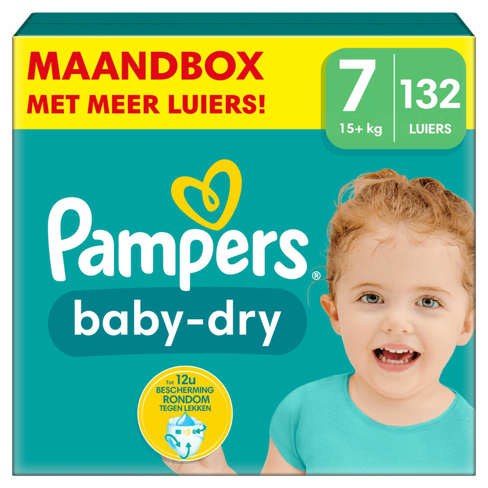 Pampers Baby Dry Luiers Maat 7 (15 kg+) 132 stuks