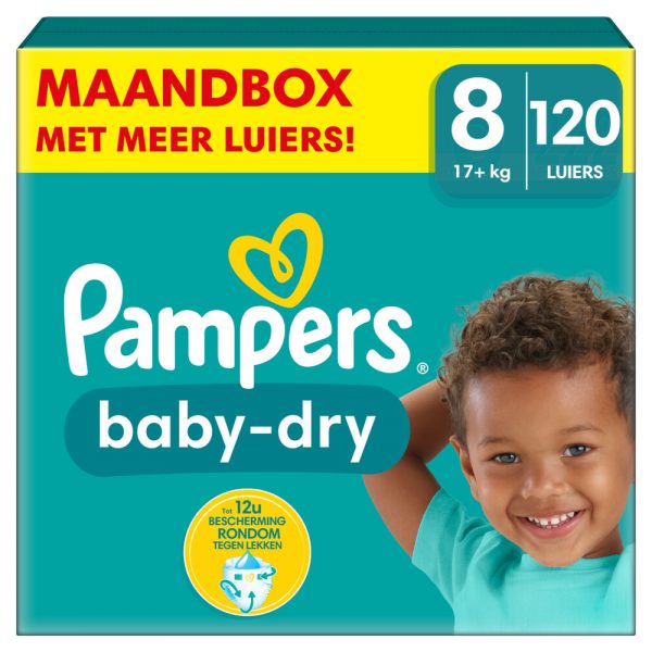 Pampers Baby Dry Luiers Maat 8 (17 kg+) 120 stuks