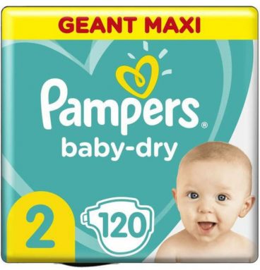 Pampers Baby Dry Maat 2 (4-8 kg) 120 stuks