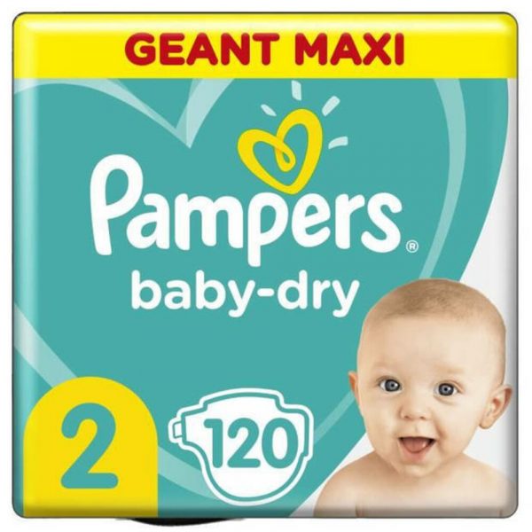 Pampers Baby Dry Maat 2 (4-8 kg) 120 stuks