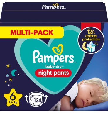 Pampers Baby Dry Night Pants Luierbroekjes Maat 6 (15kg+) 124 stuks