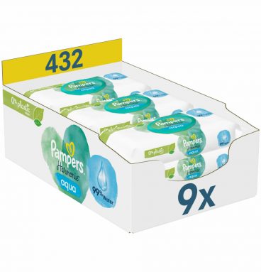 Pampers Billendoekjes Aqua Harmonie 9x48 = 432 doekjes