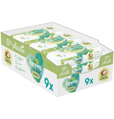 Pampers Billendoekjes AquaPure Coconut Navulpak 9x42 = 378 doekjes