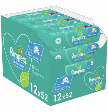 Pampers Billendoekjes Fresh Clean Navulpak 12x52=624 doekjes