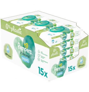 3x Pampers Billendoekjes Harmonie Aqua 15x48 =720 doekjes