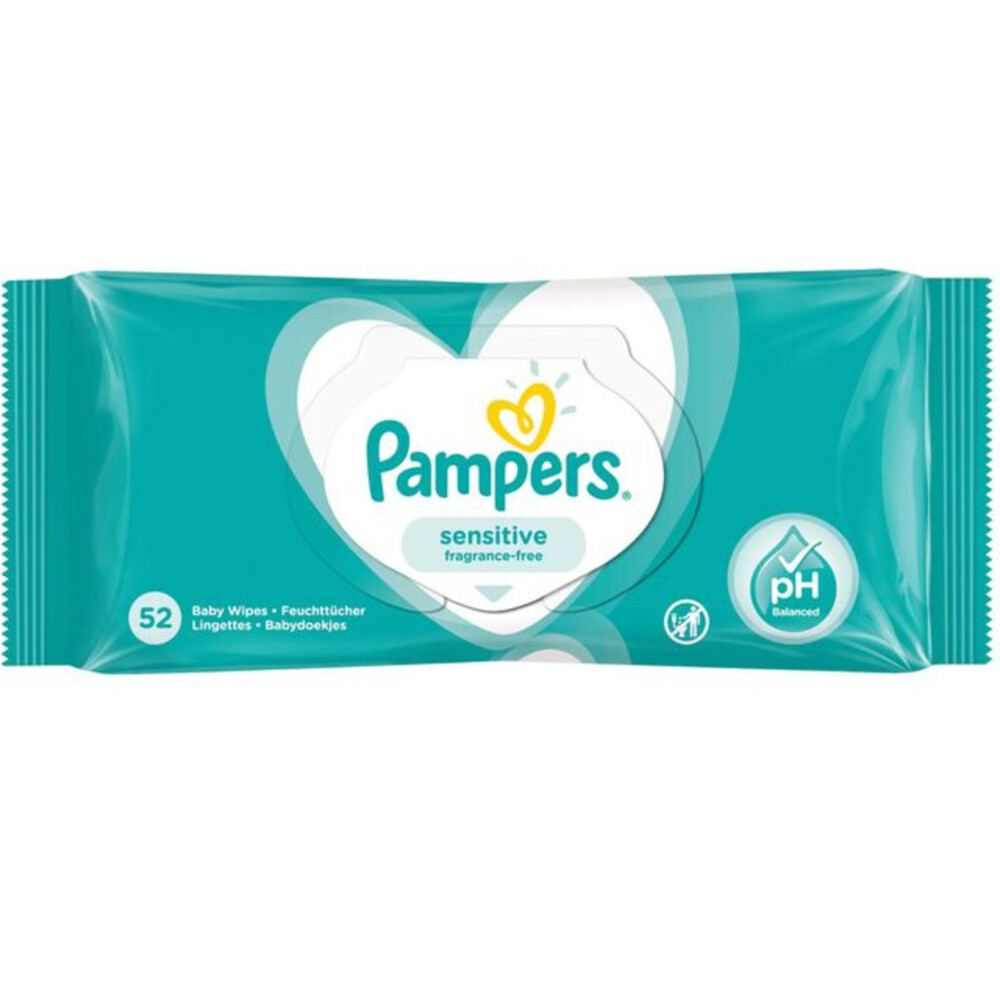 Pampers Billendoekjes Sensitive Navulpak 52 doekjes