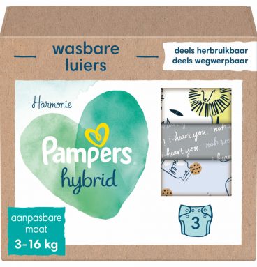 8x Pampers Harmonie Hybrid Wasbare Luiers 3 stuks